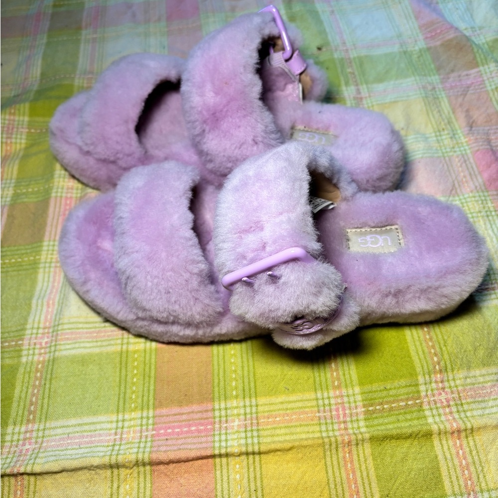 Like New Ugg Fuzz Yeah Slipper Slides - image 1